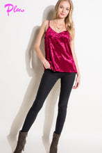 Load image into Gallery viewer, Crushed Velvet Cami Tank Top
