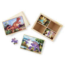 Load image into Gallery viewer, Wooden Jigsaw Puzzles in a Box - Dinosaurs

