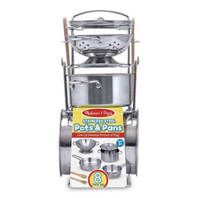 Load image into Gallery viewer, Stainless Steel Pots &amp; Pans Play Set
