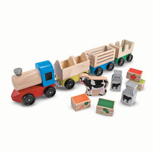 Load image into Gallery viewer, Wooden Farm Train Toy Set
