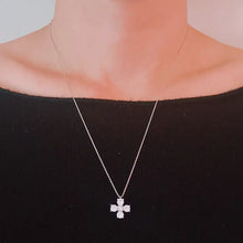 Load image into Gallery viewer, Radiant Sparkle Mini Cross Pendant Necklace
