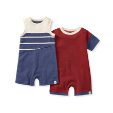 Load image into Gallery viewer, Basic Stripe Baby Boy Romper Set 2-Pack
