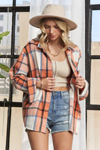 Load image into Gallery viewer, Orange Flannel Shacket
