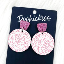 Load image into Gallery viewer, 2&quot; Swirly Piggyback - Valentine&#39;s Earrings
