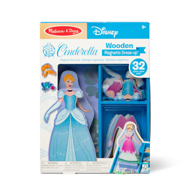 Disney Princess Cinderella Wooden Magnetic Dress-Up Play Set