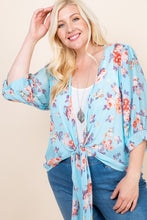 Load image into Gallery viewer, Plus Size Floral Kimono Cover Up
