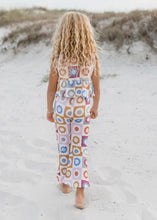Load image into Gallery viewer, Kids Retro Daisy Checkered Spring Summer Bell Bottom Set
