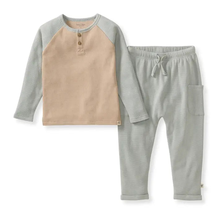 Toddler Organic Thermal Boy Tee & Pants Set
