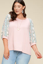 Load image into Gallery viewer, Plus Size Floral Paisley Sleeve Fashion Top
