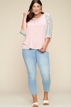 Load image into Gallery viewer, Plus Size Floral Paisley Sleeve Fashion Top
