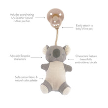 Load image into Gallery viewer, Bitzy Pal Natural Rubber Pacifier &amp; Plush - Koala

