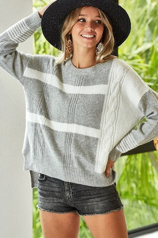 Stripe Twist Knitted Sweater