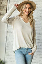 Load image into Gallery viewer, Waffle Knit V Neck Top
