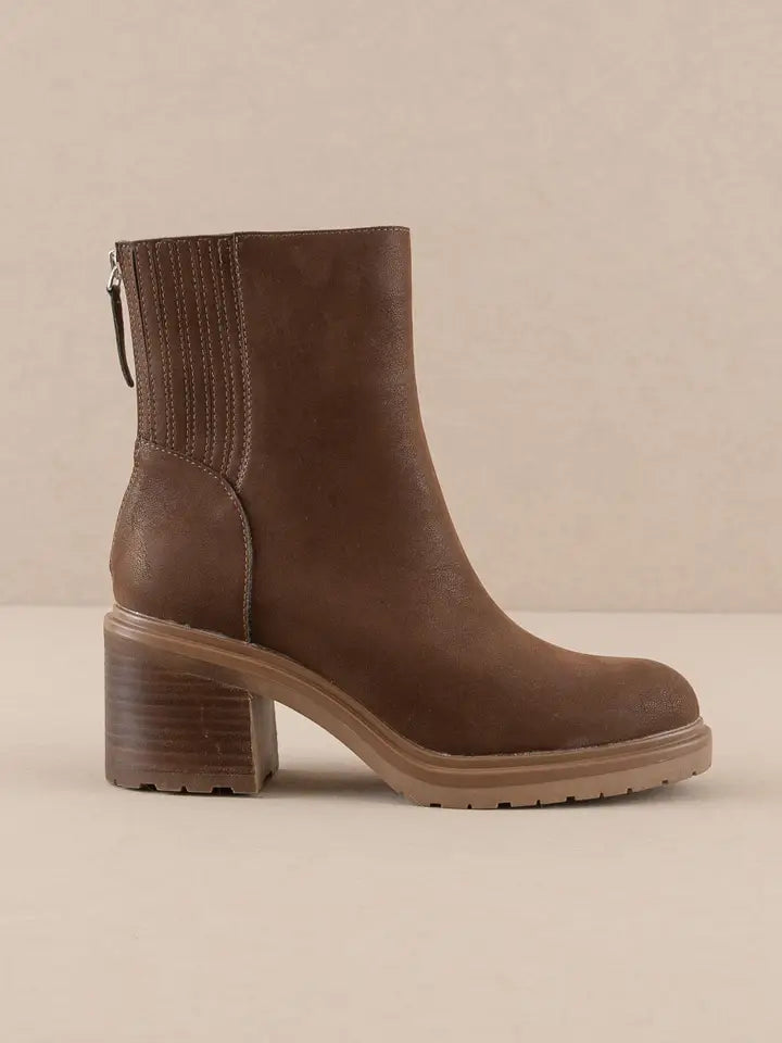 Oasis Society - The Megan Coffee Lug Chelsea Bootie