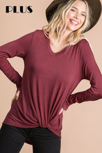 Load image into Gallery viewer, Knotted Front V Neck Top

