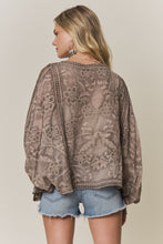 Load image into Gallery viewer, Mocha Embroidered Kimono Cardigan
