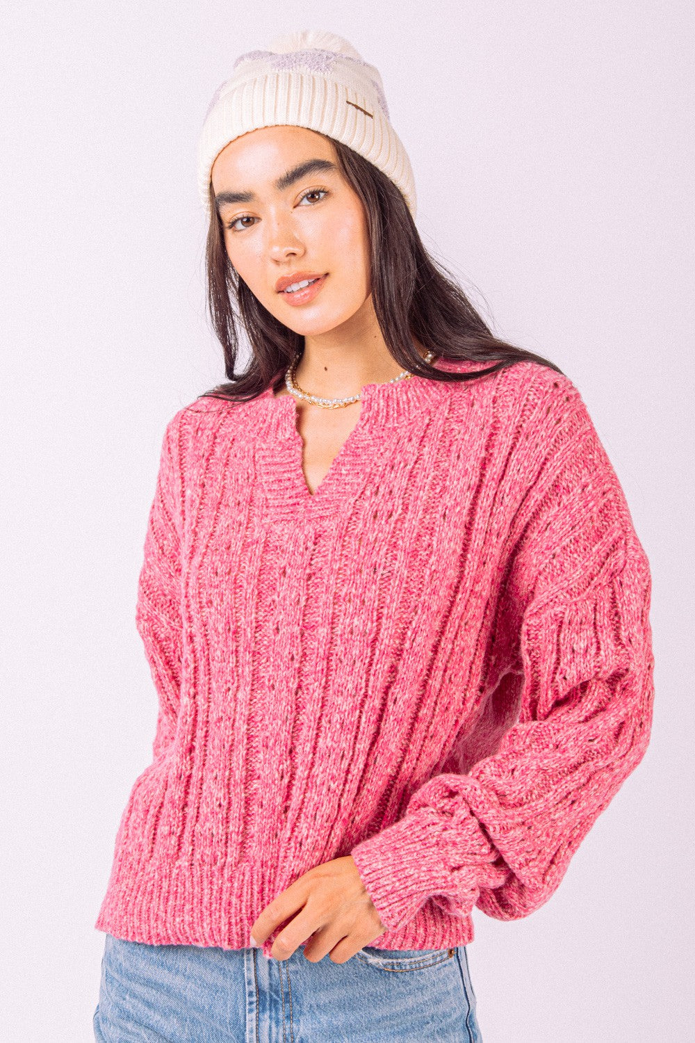 Cable Knit Cozy Sweater Top