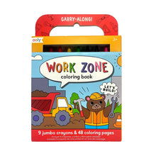 Load image into Gallery viewer, Carry Along Crayons &amp; Coloring Book Kit - Work Zone
