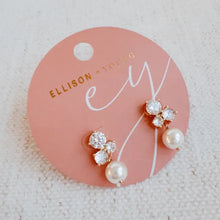 Load image into Gallery viewer, Golden Sparkle Pearl Drop Earrings
