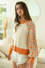 Load image into Gallery viewer, Granny Square Raglan Sleeve Sweater
