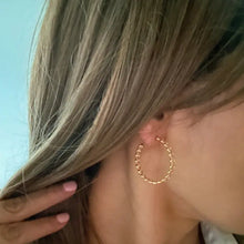 Load image into Gallery viewer, Floating Bezel Crystal Hoop Earrings
