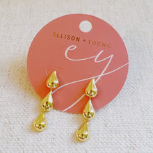 Load image into Gallery viewer, Triple Teardrop Cascade Earrings
