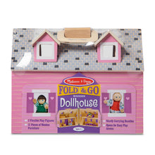 Load image into Gallery viewer, Wooden Fold &amp; Go Dollhouse
