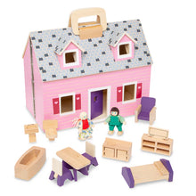 Load image into Gallery viewer, Wooden Fold &amp; Go Dollhouse
