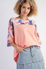 Load image into Gallery viewer, Mix Print Boxy Knit Top
