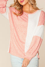 Load image into Gallery viewer, Plus Size Ribbed Knit Color Block Top
