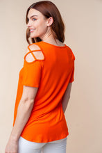 Load image into Gallery viewer, Short Sleeve Cold Shoulder Top
