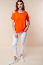 Load image into Gallery viewer, Short Sleeve Cold Shoulder Top
