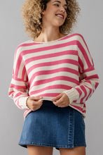 Load image into Gallery viewer, Loose Fit Striped Knit Sweater
