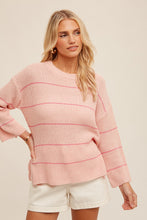 Load image into Gallery viewer, Oversized Ribbed Knit Sweater With Side Slit

