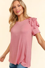 Load image into Gallery viewer, Mauve Round Neck Layered Knit Top
