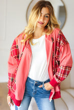 Load image into Gallery viewer, Zip Up Plaid Jacket With Hoodie
