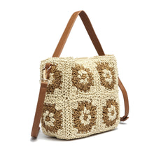 Load image into Gallery viewer, Meadow Mini Straw Tote Bag
