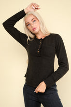 Load image into Gallery viewer, Button Down Washed Waffle Knit Top
