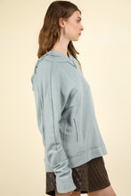 Load image into Gallery viewer, Raw Edge Hoodie Knit Top
