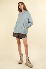 Load image into Gallery viewer, Raw Edge Hoodie Knit Top
