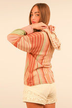 Load image into Gallery viewer, Spring Striped Knit Sweater Hoodie Top
