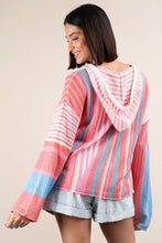 Load image into Gallery viewer, Spring Striped Knit Sweater Hoodie Top
