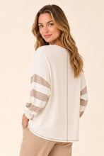 Load image into Gallery viewer, Taupe Striped Long Sleeve Top
