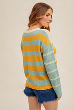 Load image into Gallery viewer, Color Block Stripe Sweater Top
