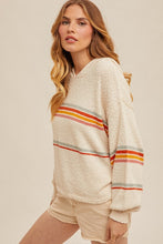 Load image into Gallery viewer, Striped Textured Sweater Hoodie
