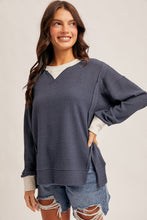 Load image into Gallery viewer, Brush Thermal Crew Neck Oversized Pullover - NAVY

