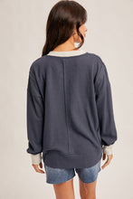 Load image into Gallery viewer, Brush Thermal Crew Neck Oversized Pullover - NAVY
