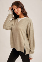 Load image into Gallery viewer, Brush Thermal Crew Neck Oversized Pullover - OLIVE
