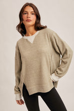 Load image into Gallery viewer, Brush Thermal Crew Neck Oversized Pullover - OLIVE
