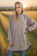 Load image into Gallery viewer, Burgundy Boucle Hoodie Cardigan
